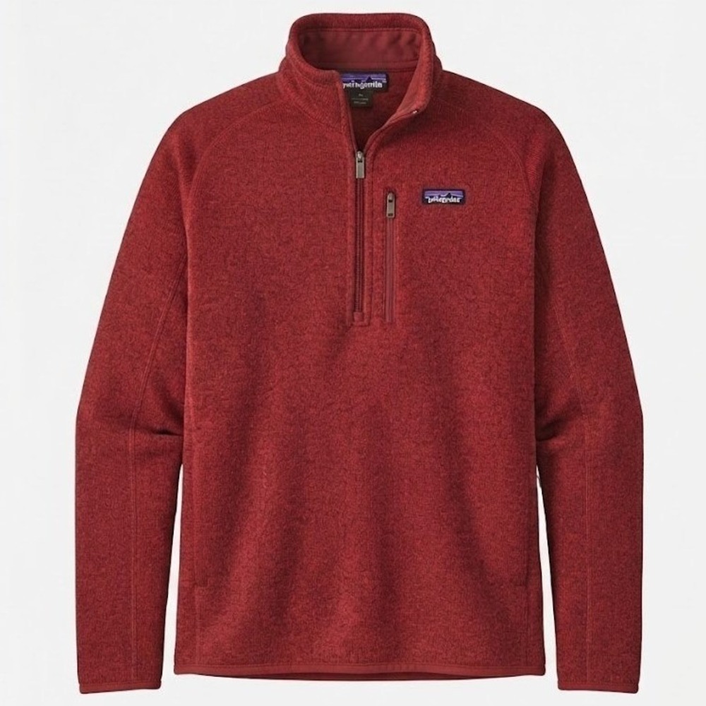 Patagonia Better Sweater Mens XL Red 1/4 Zip Fleece Pullover Jacket - AC